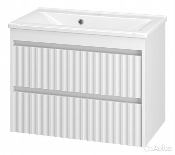 Тумба Balaton 75 (Белая) + Раковина Комфорт 75