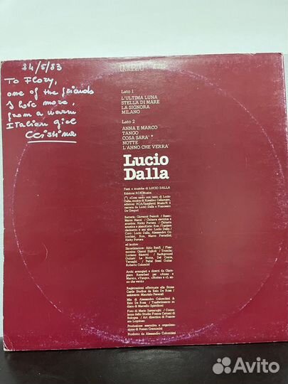 Lucio Dalla Italy винил