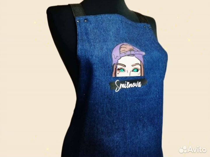 Фартук джинсовый с логотипом