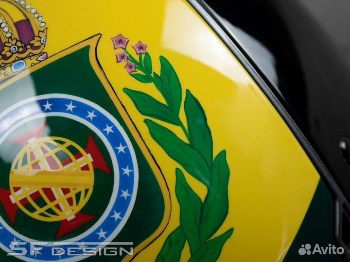 Шлем Yellow Sun Green Brazil