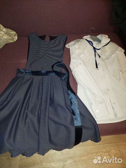 Сарафан и блузка для школы размер 146