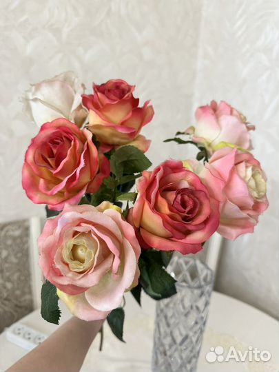 Искусственные цветы Розы 70см