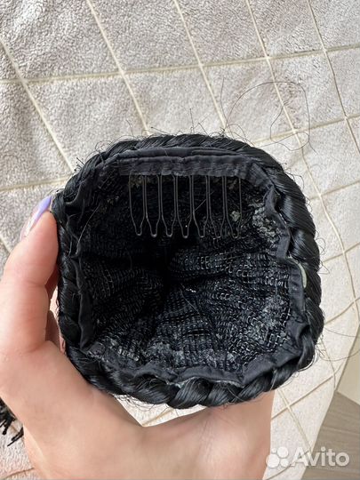 Шиньон афрокосички черный