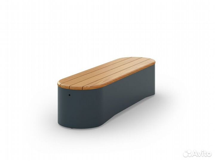 Скамейка «Селена Вуд» овальная Орех