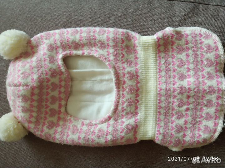 Шапка шлем для девочки