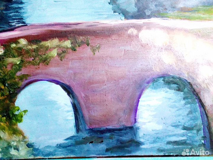 Картина маслом Вечерняя служба в часовне