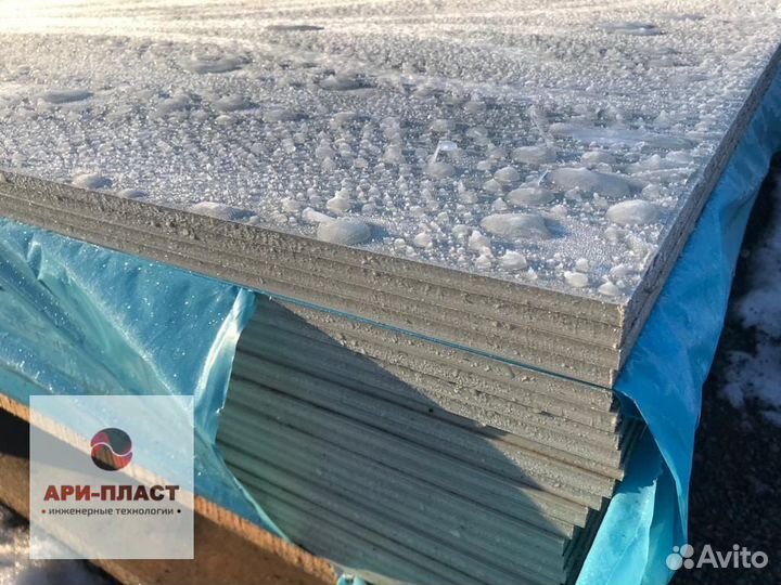 Полипропилен лист голубой (серый) с уф-защитой