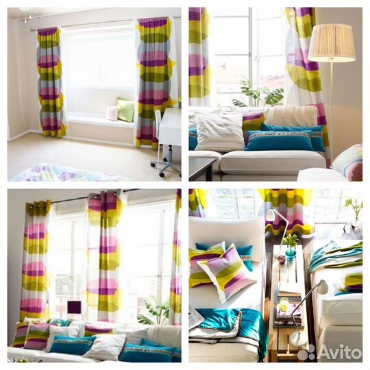 Шторы и подушки наволочки IKEA