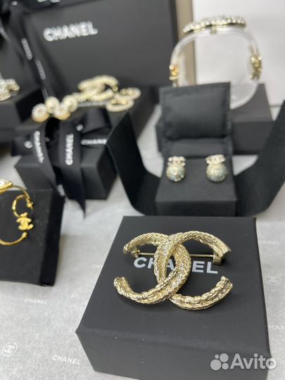 Chanel серьги броши браслет