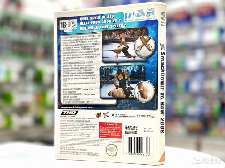 WWE SmackDown vs. Raw 2008 (Wii) Б/У