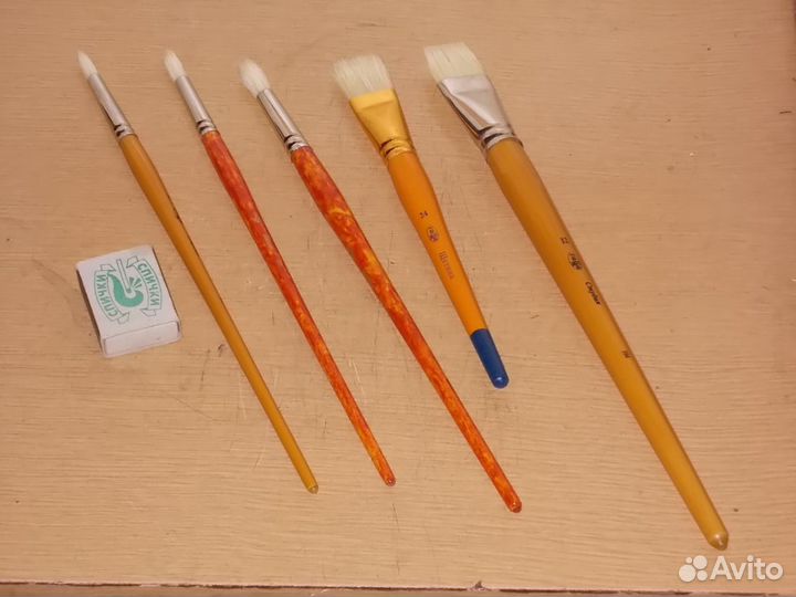 Кисти круглые и плоские художеств