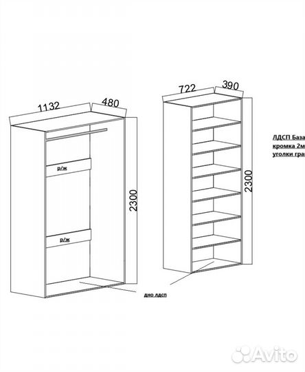 Гардеробная система стеллажи