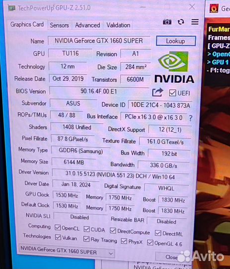 Geforce GTX 1660 super