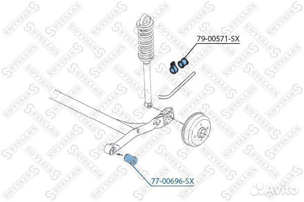 Сайлентблок зад. балки ford fiesta 1.0-1.8d 89-95