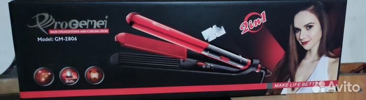 Выпрямитель и гофре 2 в 1 progemei GM-2806