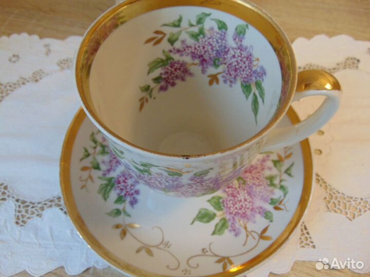 Большая Чайная пара Дулёво, бокал с блюдцем Дулёво