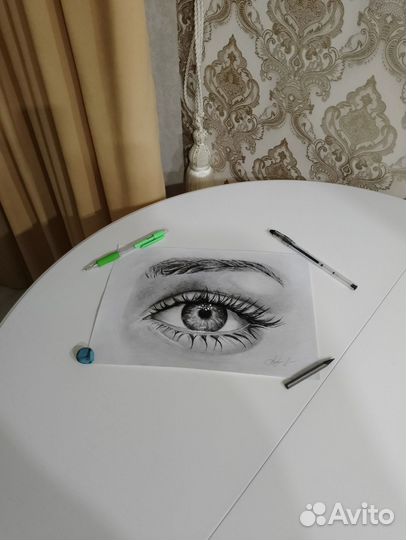 Рисунок. Карандаш, гелевая ручка. Лист А4