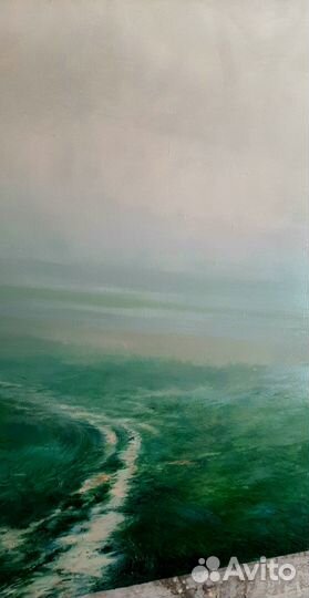 Картина маслом пейзаж поле