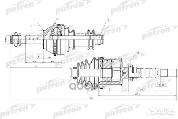 Полуось прав peugeot: J5, citroen: C25,fiat:
