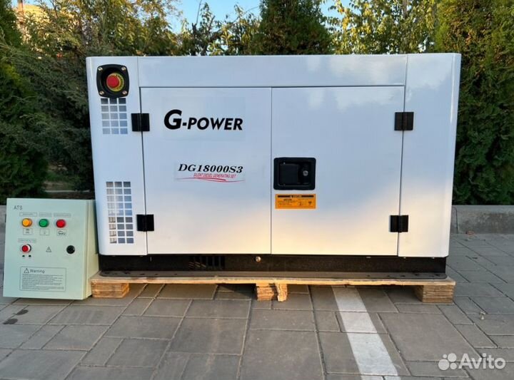 Генератор дизельный 15 kW g-power трехфазныйDG1800
