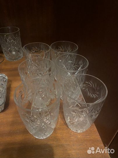 Набор кувшин и стаканы хрусталь СССР