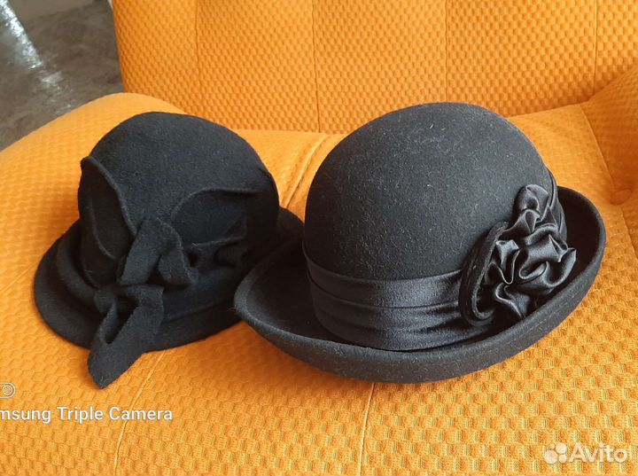 Шляпа женская фетр, шерстяная, норковая