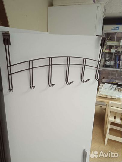 Вешалка на дверь 6 крючков металлическая