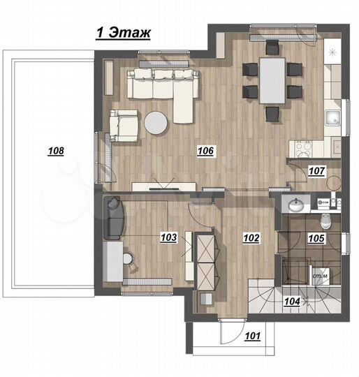 Дом 160 м² на участке 10 сот.