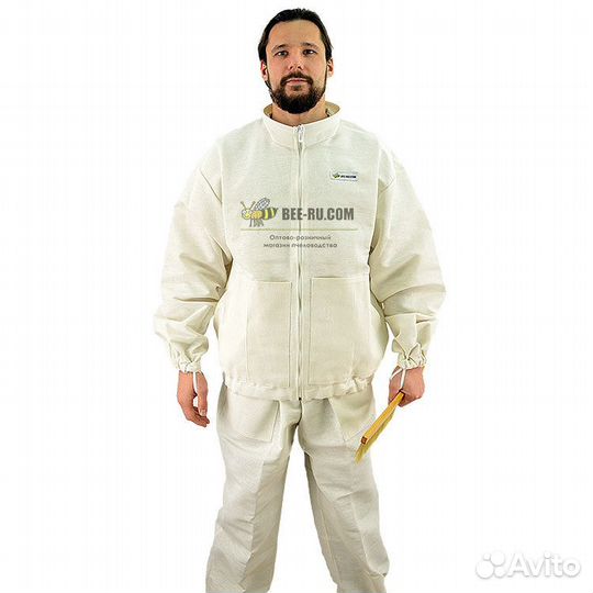 Костюм пчеловода эконом плюс (куртка на молнии, дв