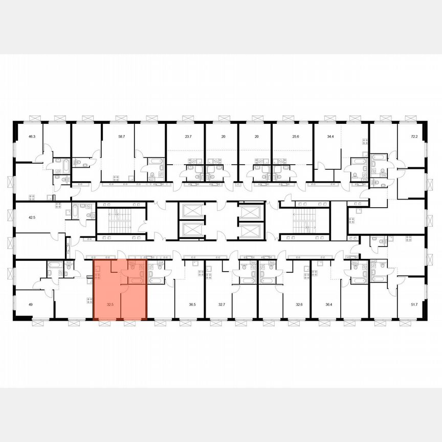 1-к. квартира, 31,5 м², 35/38 эт.