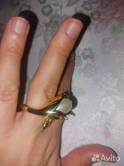 Дизайнерское кольцо, винтаж, 17 размер