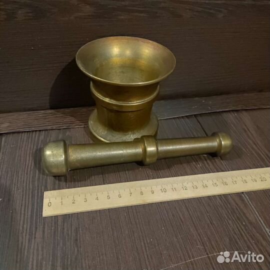 Бронзовая ступка с пестиком СССР