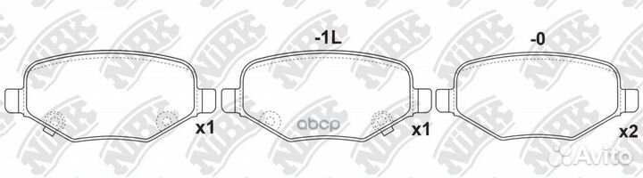 Колодки тормозные дисковые PN0698 NiBK