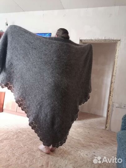 Пуховый плед ручной работы