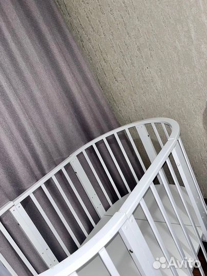 Кровать круглая овальная Папа Карло+2 матраса