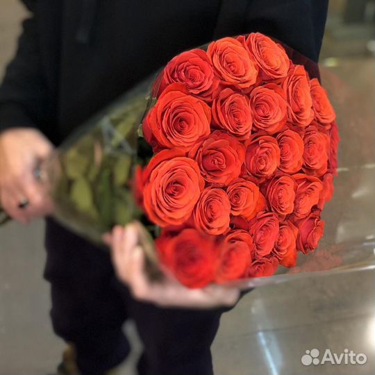 Букет 19 роз 70 см