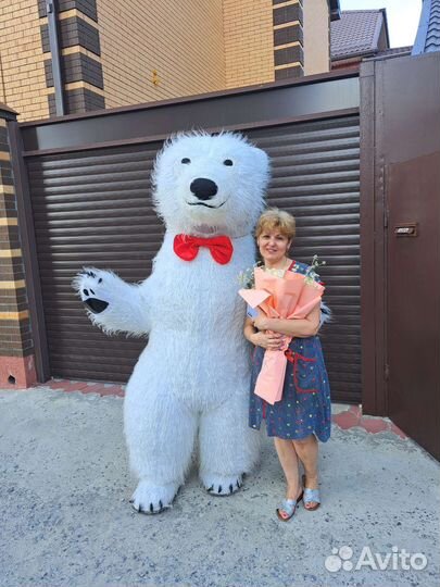 Белый медведь, поздравление, подарок