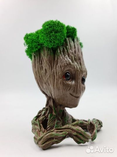 Герой грут из мстителей В кашпо С мхом для цветов