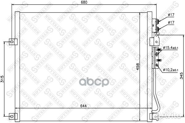 10-45576-SX радиатор кондиционера Jeep Comande