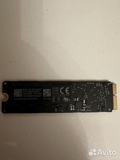 Оригинальный SSD Apple M2 nvme 512 gb