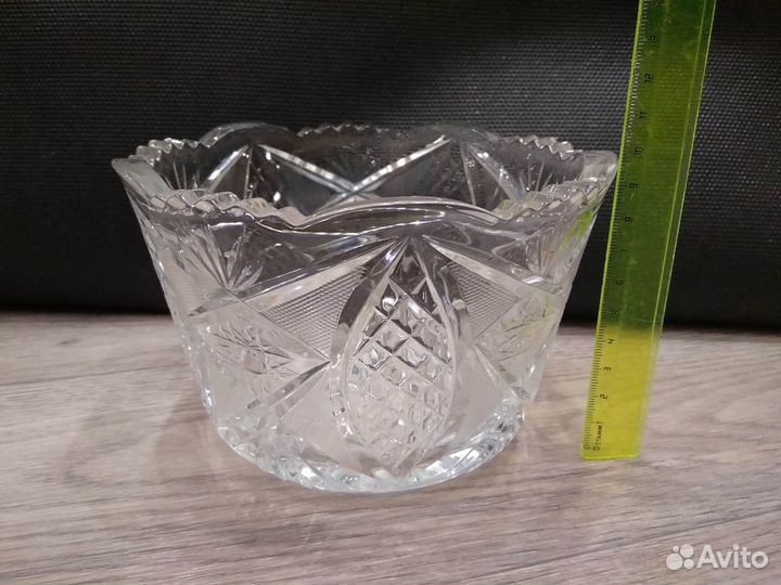 Хрусталь. Салатница конфетница ваза 2 штуки