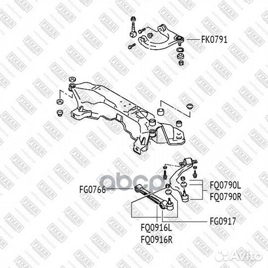 Сайлентблок переднего рычага FG0917 fixar