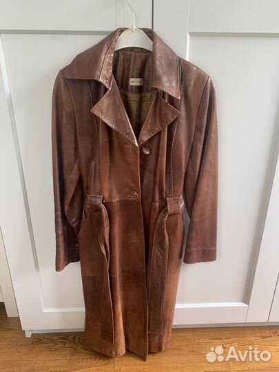 Кожаный плащ женский 44 р., Италия