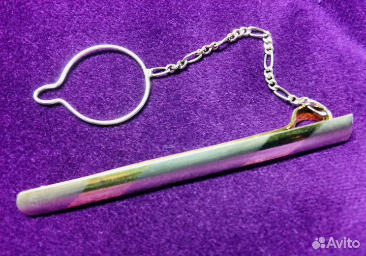 Зажим для галстука серебро 925 пробы