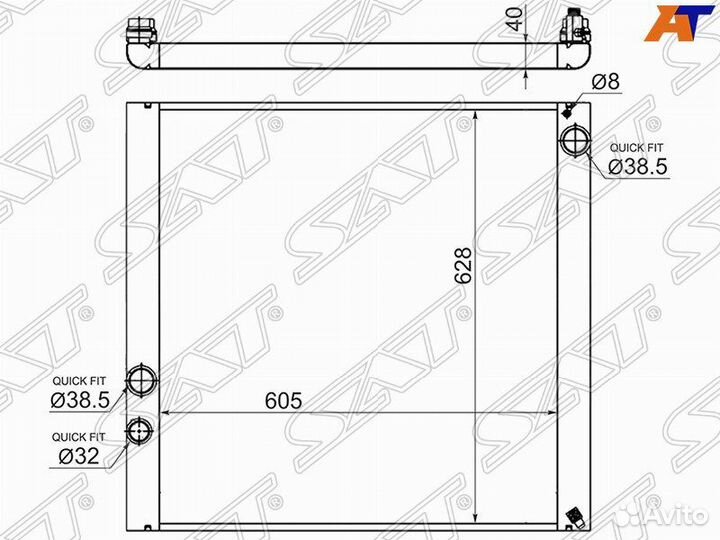 Радиатор охлаждения двигателя Land Rover Range