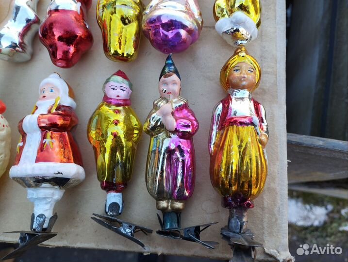 Елочные игрушки СССР на прищепке