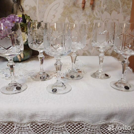 Хрусталь Югославия Фужеры. Винтаж