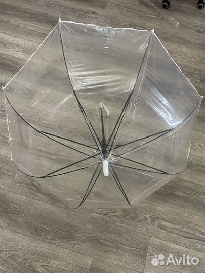 Зонт трость прозрачный