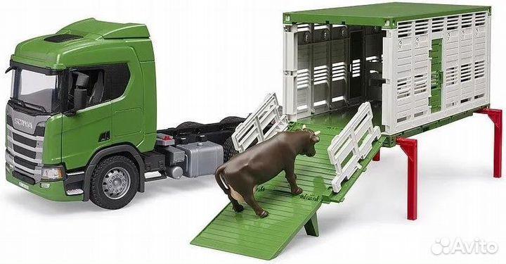 Грузовик Bruder 03548 Scania Super 560R для перевозки животных