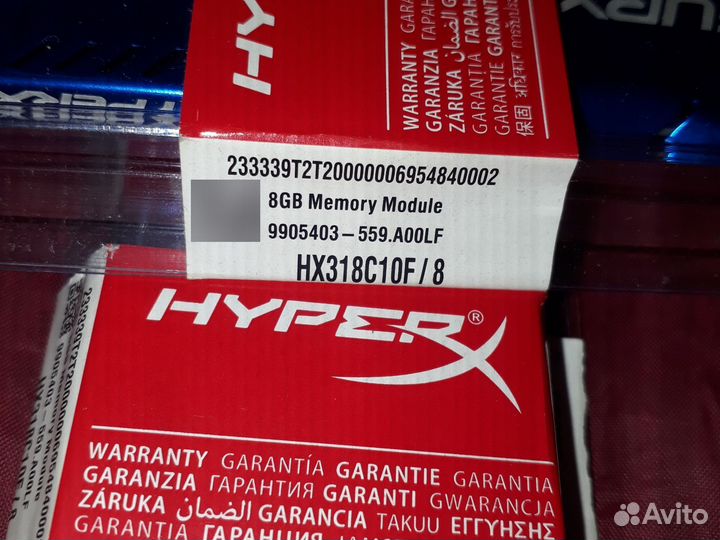 Kingston hyperx fury ddr3 16gb hx318c10f8